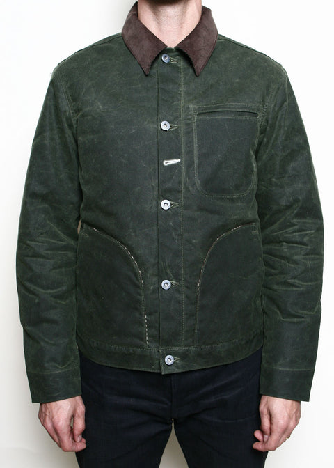 Supply Jacket // Lined Olive Ridgeline Wool Dot