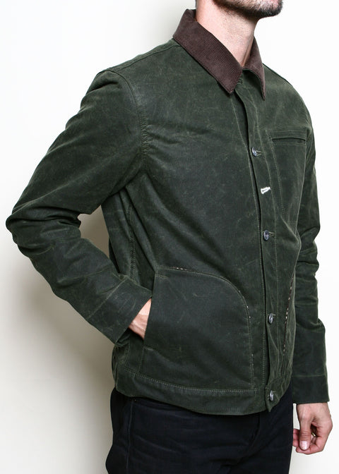  Supply Jacket // Lined Olive Ridgeline Wool Dot