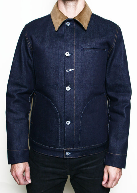 Cord Collar Supply Jacket // 22oz Indigo