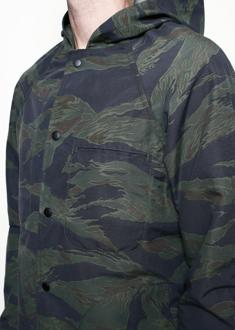  Hooded Supply Jacket // Tiger Camo Green