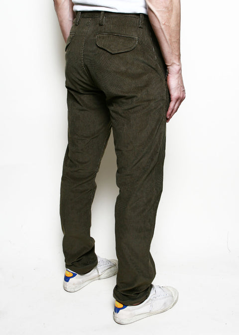  Officer Trousers High // Olive Corduroy