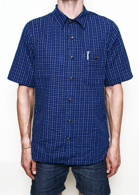 Oxford Shirt // Indigo Sashiko Grid