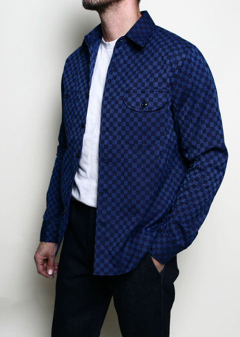  Work Shirt // Indigo Sashiko Check